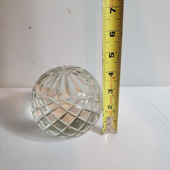 Honeycomb Prism Cut Crystal Glass Gazing Sun Catcher Paperweight Weighted - Picture 9 of 9